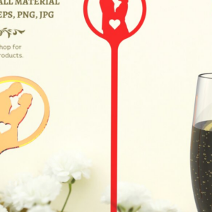 Intra απο ξύλο plywood 3mm-4mm πάχος – Εναλλακτικός αναδευτήρας ποτών γάμου, Laser Δίασταση 20x20 cm INTRAFABR-84323482