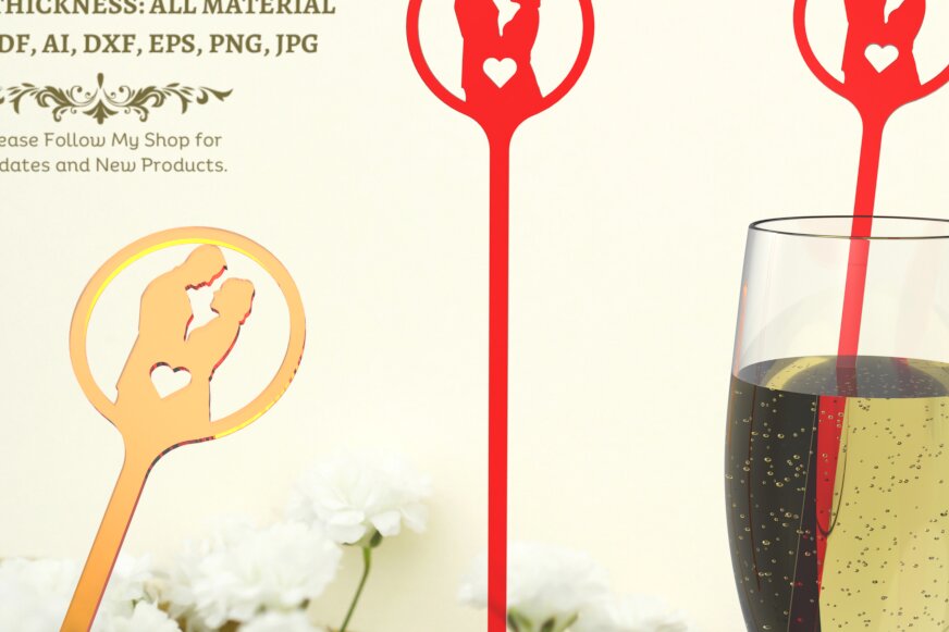 Intra απο ξύλο plywood 3mm-4mm πάχος – Εναλλακτικός αναδευτήρας ποτών γάμου, Laser Δίασταση  20x20 cm INTRAFABR-84323482