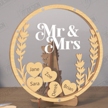 Intra απο ξύλο plywood 3mm-4mm πάχος – Πακέτο βιβλίου επισκεπτών Wedding Drop Box | CNC Δίασταση  20x20 cm INTRAFABR-110847596 - Image 3