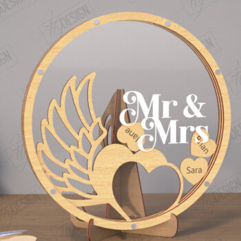 Intra απο ξύλο plywood 3mm-4mm πάχος – Πακέτο βιβλίου επισκεπτών Wedding Drop Box | CNC Δίασταση  20x20 cm INTRAFABR-110847596 - Image 4