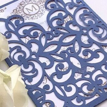 Intra απο ξύλο plywood 3mm-4mm πάχος – Πρότυπο φακέλου γάμου 5x7 Cricut Δίασταση  20x20 cm INTRAFABR-34636600 - Image 3