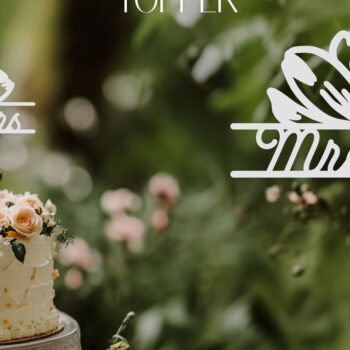 Intra απο ξύλο plywood 3mm-4mm πάχος – Γαμήλια Floral Cake Topper Δίασταση  20x20 cm INTRAFABR-116656799 - Image 1