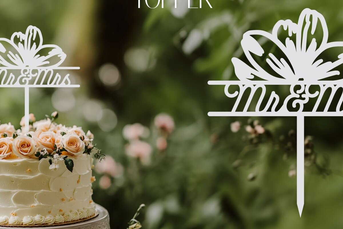 Intra απο ξύλο plywood 3mm-4mm πάχος – Γαμήλια Floral Cake Topper Δίασταση  20x20 cm INTRAFABR-116656799