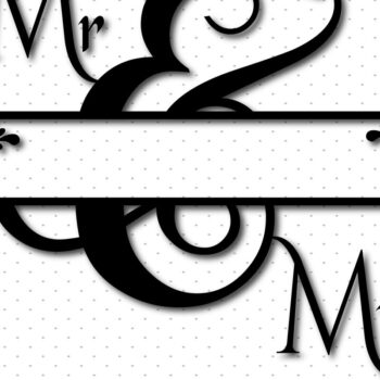 Intra απο ξύλο plywood 3mm-4mm πάχος – Μονόγραμμα Σπλιτ φλοράλ κορνίζας γάμου Δίασταση  20x20 cm INTRAFABR-8892465 - Image 2