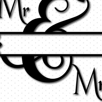 Intra απο ξύλο plywood 3mm-4mm πάχος – Μονόγραμμα Γάμου Floral Split Δίασταση  20x20 cm INTRAFABR-8892862 - Image 1