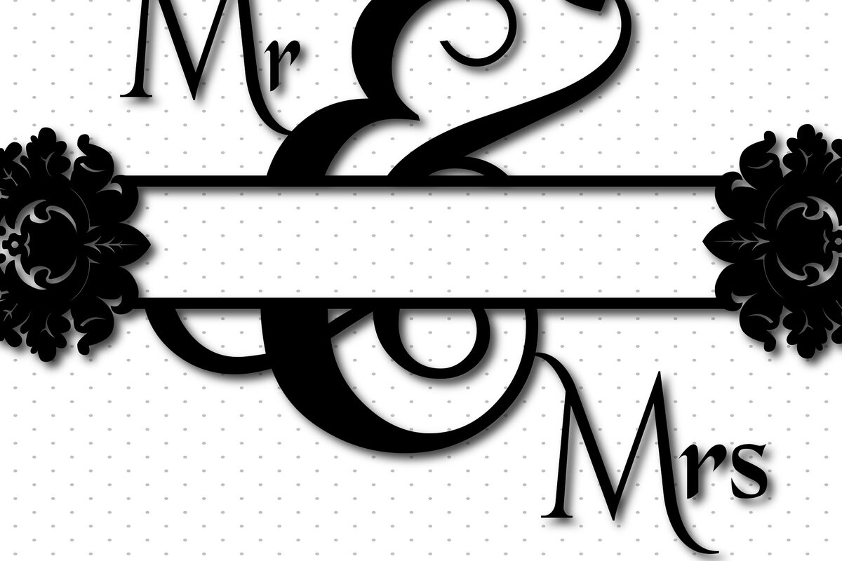 Intra απο ξύλο plywood 3mm-4mm πάχος – Μονόγραμμα Γάμου Floral Split Δίασταση  20x20 cm INTRAFABR-8892862