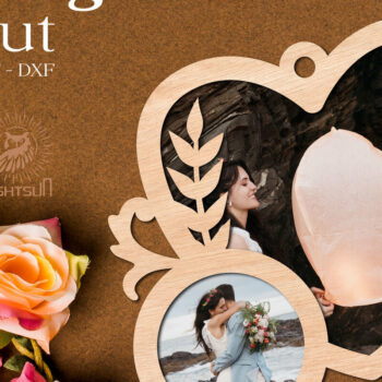 Intra απο ξύλο plywood 3mm-4mm πάχος – Καρδιά Γάμου Δίασταση  20x20 cm INTRAFABR-74402283 - Image 1