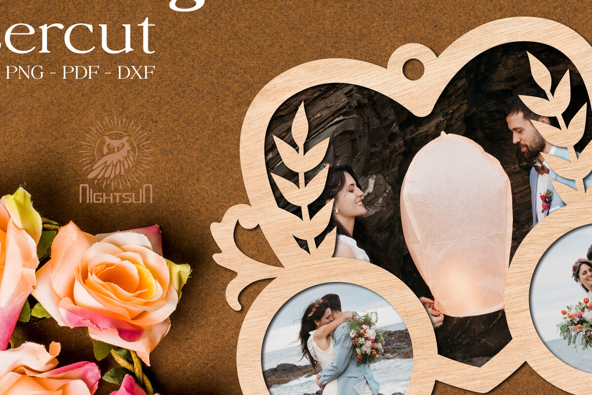 Intra απο ξύλο plywood 3mm-4mm πάχος – Καρδιά Γάμου Δίασταση  20x20 cm INTRAFABR-74402283