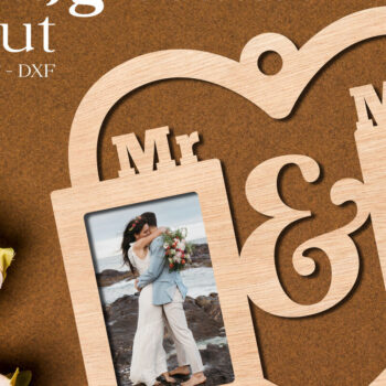 Intra απο ξύλο plywood 3mm-4mm πάχος – Κορνίζα Γάμου Lasercut Δίασταση  20x20 cm INTRAFABR-74402050 - Image 1