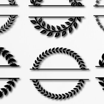 Intra απο ξύλο plywood 3mm-4mm πάχος – Πακέτο Μονόγραμμα Κορνίζας Γάμου Δίασταση  20x20 cm INTRAFABR-13360258 - Image 2