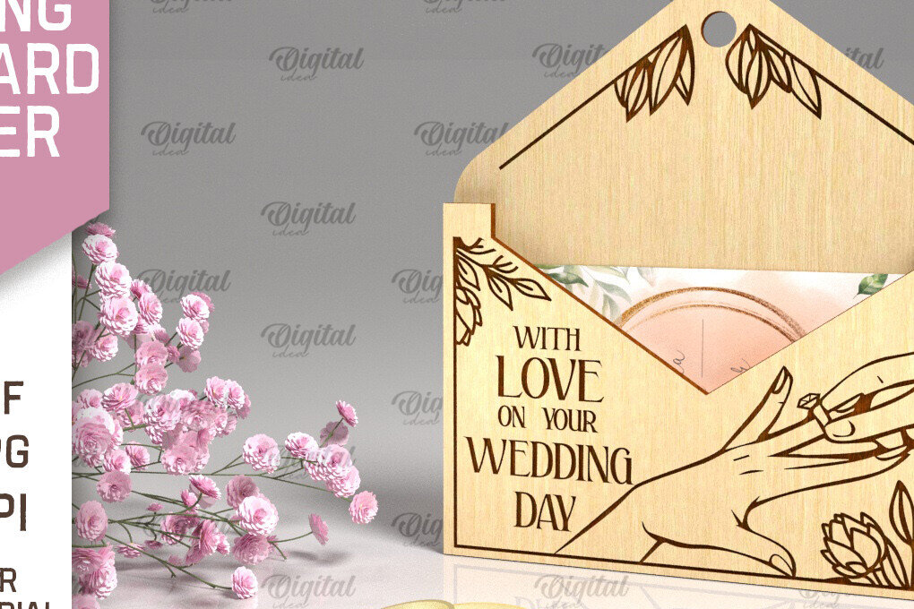 Intra απο ξύλο plywood 3mm-4mm πάχος – Θήκη δώρου γάμου με Δίασταση  20x20 cm INTRAFABR-94150078