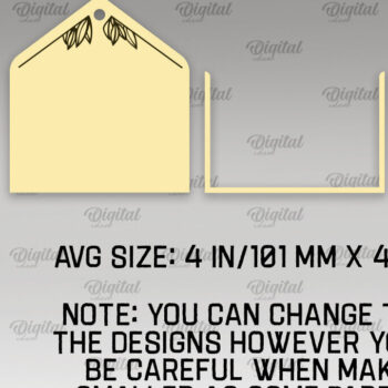 Intra απο ξύλο plywood 3mm-4mm πάχος – Θήκη δώρου γάμου με Δίασταση  20x20 cm INTRAFABR-94150078 - Image 2