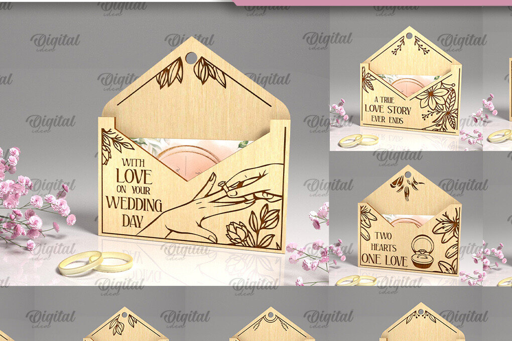 Intra απο ξύλο plywood 3mm-4mm πάχος – Πακέτο Laser Δωροθήκης Γάμου Δίασταση  20x20 cm INTRAFABR-94327413