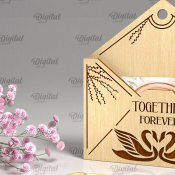 Intra απο ξύλο plywood 3mm-4mm πάχος – Πακέτο Laser Δωροθήκης Γάμου Δίασταση  20x20 cm INTRAFABR-94327413 - Image 9