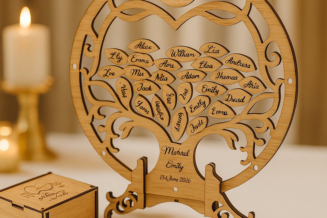 Intra απο ξύλο plywood 3mm-4mm πάχος – Δέντρο ευχών για καλεσμένους γάμου Δίασταση  20x20 cm INTRAFABR-123633807