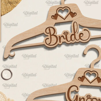 Intra απο ξύλο plywood 3mm-4mm πάχος – Κρεμάστρες Γάμου Δέσμη κοπής με λέιζερ Δίασταση  20x20 cm INTRAFABR-96586038 - Image 6