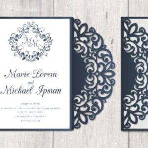 Intra απο ξύλο plywood 3mm-4mm πάχος – Προσκλητήριο Γάμου Δίασταση 20x20 cm INTRAFABR-31198706