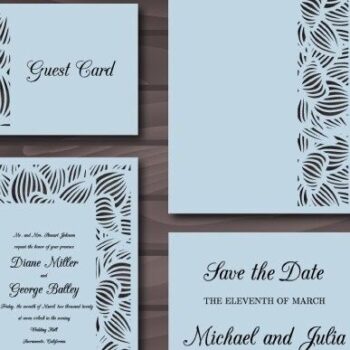 Intra απο ξύλο plywood 3mm-4mm πάχος – Προσκλητήρια γάμου Set Cricut Δίασταση  20x20 cm INTRAFABR-32501101 - Image 2