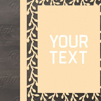 Intra απο ξύλο plywood 3mm-4mm πάχος – Προσκλητήριο Γάμου. Floral Paper Cut Δίασταση  20x20 cm INTRAFABR-85065520 - Image 1