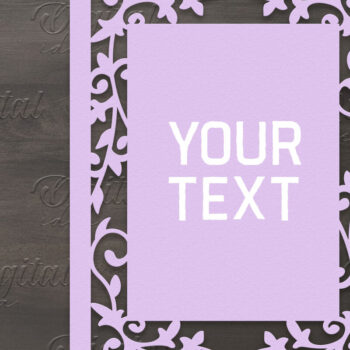 Intra απο ξύλο plywood 3mm-4mm πάχος – Προσκλητήριο Γάμου. Floral Paper Cut Δίασταση 20x20 cm INTRAFABR-85064453 - Image 1