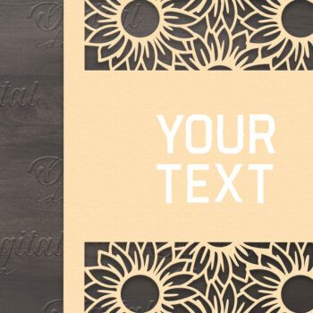 Intra απο ξύλο plywood 3mm-4mm πάχος – Προσκλητήριο Γάμου. Floral Paper Cut Δίασταση 20x20 cm INTRAFABR-85064507 - Image 1