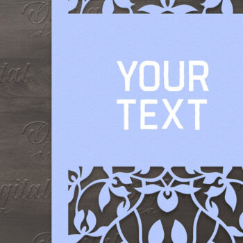 Intra απο ξύλο plywood 3mm-4mm πάχος – Προσκλητήριο Γάμου. Floral Paper Cut Δίασταση 20x20 cm INTRAFABR-85064874 - Image 1