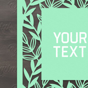 Intra απο ξύλο plywood 3mm-4mm πάχος – Προσκλητήριο Γάμου. Floral Paper Cut Δίασταση  20x20 cm INTRAFABR-85064967 - Image 1