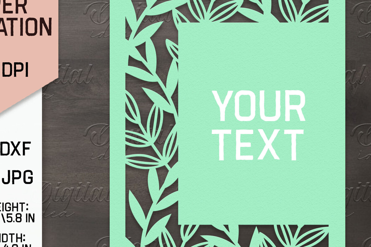 Intra απο ξύλο plywood 3mm-4mm πάχος – Προσκλητήριο Γάμου. Floral Paper Cut Δίασταση  20x20 cm INTRAFABR-85064967