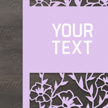 Intra απο ξύλο plywood 3mm-4mm πάχος – Προσκλητήριο Γάμου. Floral Paper Cut Δίασταση  20x20 cm INTRAFABR-85065130 - Image 1