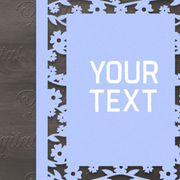 Intra απο ξύλο plywood 3mm-4mm πάχος – Προσκλητήριο Γάμου. Floral Paper Cut Δίασταση  20x20 cm INTRAFABR-85065419 - Image 1