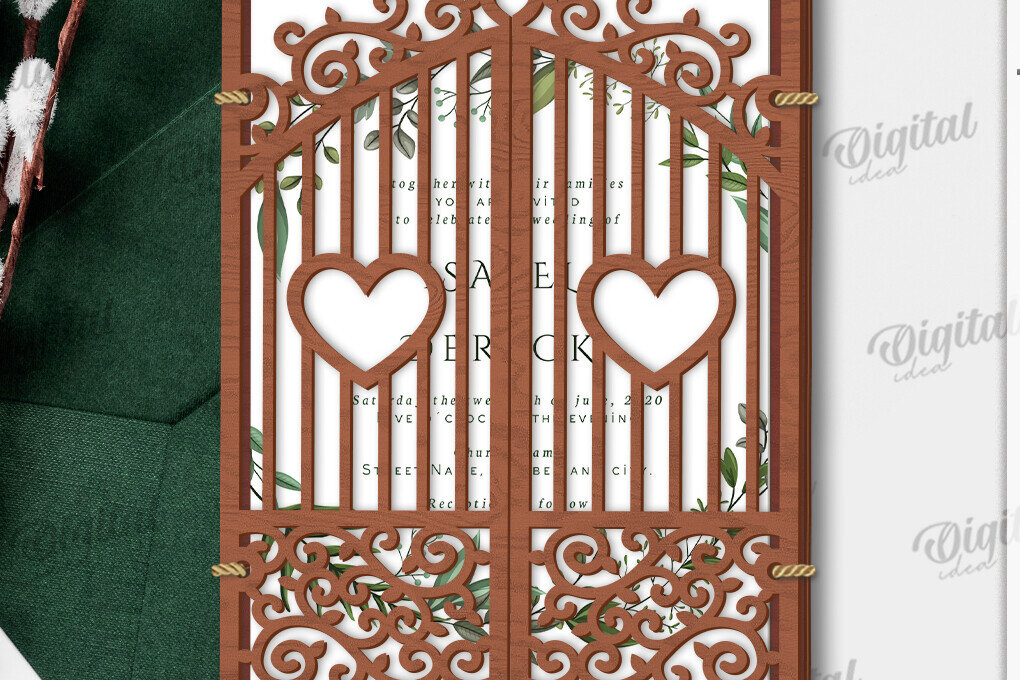 Intra απο ξύλο plywood 3mm-4mm πάχος – Κάτοχος προσκλητηρίου γάμου Δίασταση  20x20 cm INTRAFABR-120166335