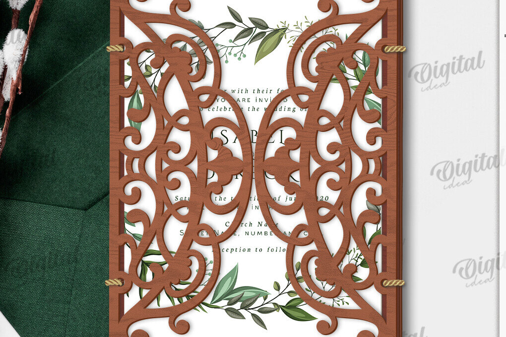 Intra απο ξύλο plywood 3mm-4mm πάχος – Κάτοχος προσκλητηρίου γάμου Δίασταση  20x20 cm INTRAFABR-120165860