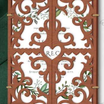 Intra απο ξύλο plywood 3mm-4mm πάχος – Κάτοχος προσκλητηρίου γάμου Δίασταση  20x20 cm INTRAFABR-120166094 - Image 1