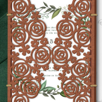 Intra απο ξύλο plywood 3mm-4mm πάχος – Κάτοχος προσκλητηρίου γάμου Δίασταση  20x20 cm INTRAFABR-120166196 - Image 1