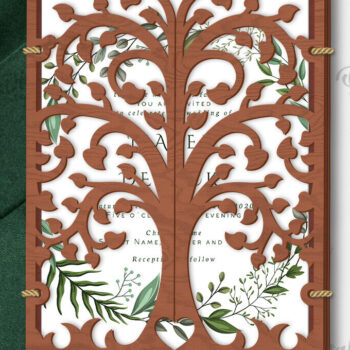 Intra απο ξύλο plywood 3mm-4mm πάχος – Κάτοχος προσκλητηρίου γάμου Δίασταση  20x20 cm INTRAFABR-120166272 - Image 1