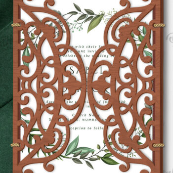 Intra απο ξύλο plywood 3mm-4mm πάχος – Πακέτο Laser Κάτοχοι Προσκλητηρίων Γάμου Δίασταση  20x20 cm INTRAFABR-120039563 - Image 4