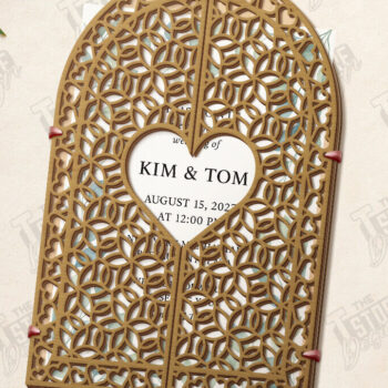 Intra απο ξύλο plywood 3mm-4mm πάχος – Προσκλητήριο γάμου Bundle |CNC Δίασταση  20x20 cm INTRAFABR-123770605 - Image 3