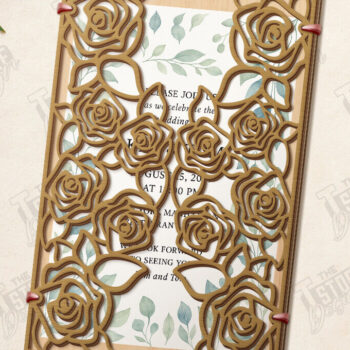 Intra απο ξύλο plywood 3mm-4mm πάχος – Προσκλητήριο Γάμου|Ημέρα γάμου Δίασταση  20x20 cm INTRAFABR-123625358 - Image 1