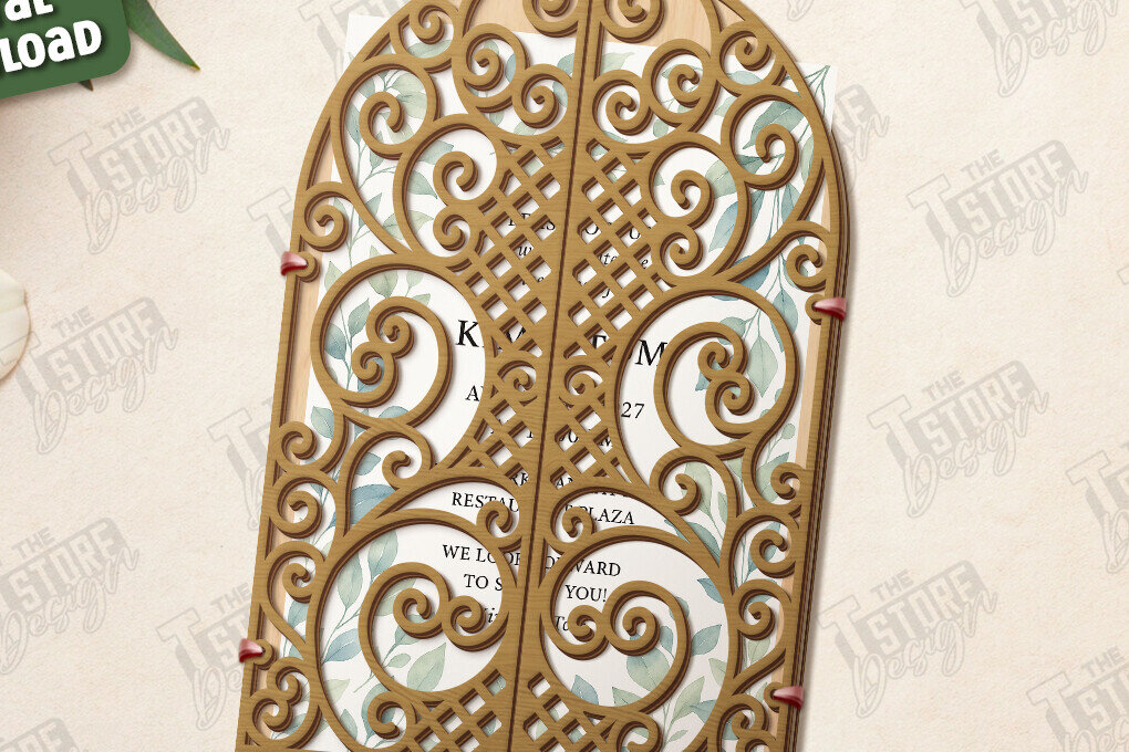 Intra απο ξύλο plywood 3mm-4mm πάχος – Προσκλητήριο Γάμου|Ημέρα γάμου Δίασταση  20x20 cm INTRAFABR-123625349