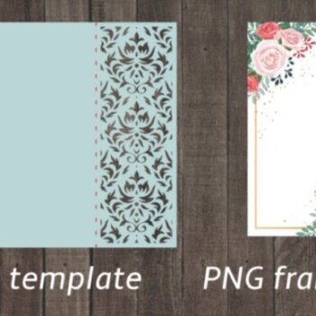 Intra απο ξύλο plywood 3mm-4mm πάχος – Προσκλητήριο Γάμου Gate Card Damask Δίασταση  20x20 cm INTRAFABR-34415084 - Image 4