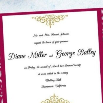 Intra απο ξύλο plywood 3mm-4mm πάχος – Πρότυπο Cricut προσκλητηρίων γάμου Δίασταση  20x20 cm INTRAFABR-31271091 - Image 2