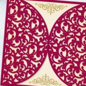 Intra απο ξύλο plywood 3mm-4mm πάχος – Πρότυπο Cricut προσκλητηρίων γάμου Δίασταση  20x20 cm INTRAFABR-31271091 - Image 3