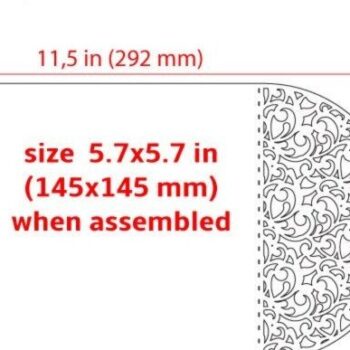 Intra απο ξύλο plywood 3mm-4mm πάχος – Πρότυπο Cricut προσκλητηρίων γάμου Δίασταση  20x20 cm INTRAFABR-31271091 - Image 4