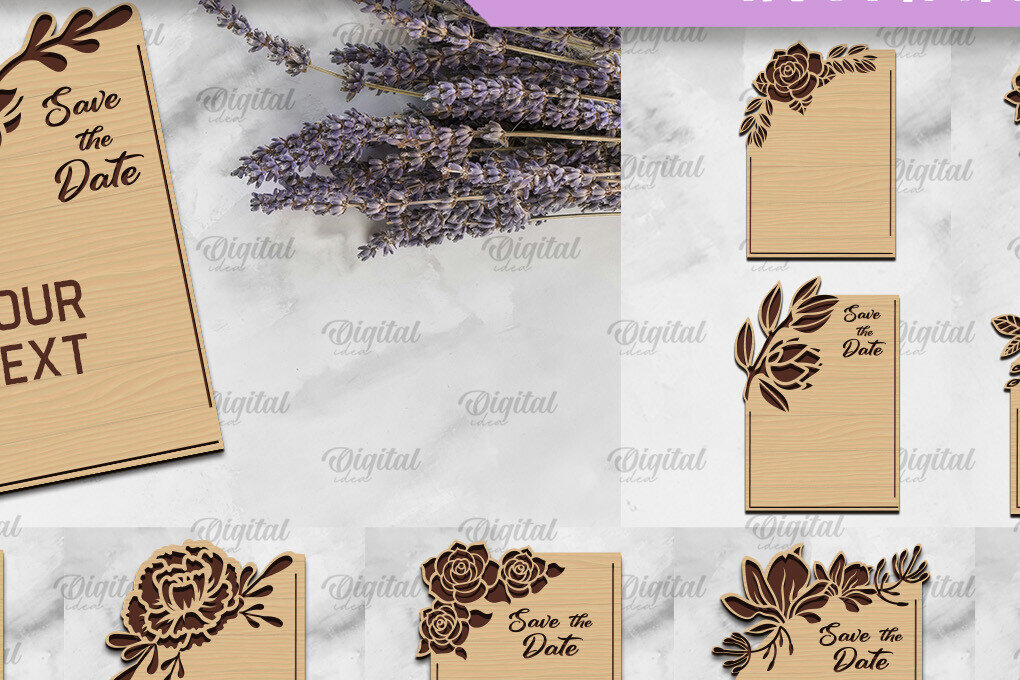 Intra απο ξύλο plywood 3mm-4mm πάχος – Προσκλητήρια Γάμου Δέσμη κοπής με λέιζερ Δίασταση 20x20 cm INTRAFABR-98462347