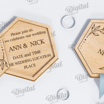 Intra απο ξύλο plywood 3mm-4mm πάχος – Προσκλητήρια Γάμου LaserCut Πακέτο Δίασταση  20x20 cm INTRAFABR-117336918 - Image 7