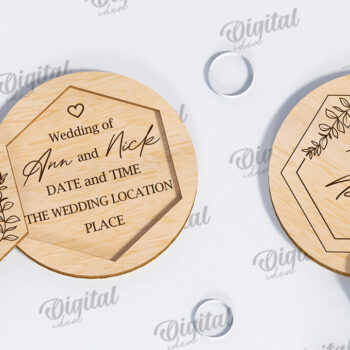 Intra απο ξύλο plywood 3mm-4mm πάχος – Προσκλητήρια Γάμου LaserCut Πακέτο Δίασταση  20x20 cm INTRAFABR-117336918 - Image 9