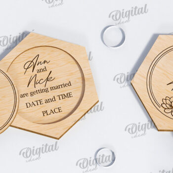 Intra απο ξύλο plywood 3mm-4mm πάχος – Προσκλητήρια Γάμου LaserCut Πακέτο Δίασταση  20x20 cm INTRAFABR-117336918 - Image 10