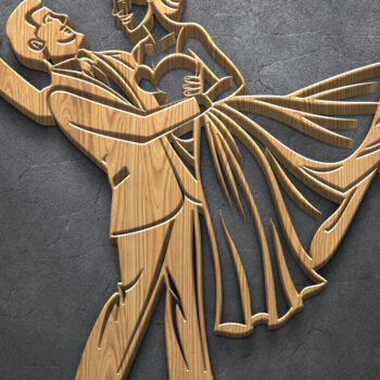 Intra απο ξύλο plywood 3mm-4mm πάχος – Σετ δέσμης κοπής με Laser γάμου Δίασταση  20x20 cm INTRAFABR-121024886 - Image 3