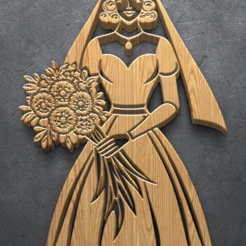 Intra απο ξύλο plywood 3mm-4mm πάχος – Σετ δέσμης κοπής με Laser γάμου Δίασταση  20x20 cm INTRAFABR-121024886 - Image 6