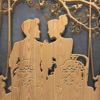 Intra απο ξύλο plywood 3mm-4mm πάχος – Πακέτο Cut Wedding Laser Δίασταση  20x20 cm INTRAFABR-122068749 - Image 3